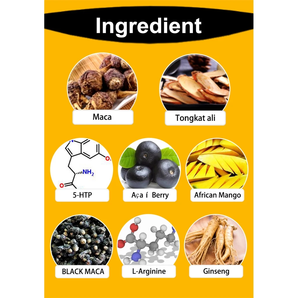 OEM/ODM Men Power Energy Tablets Tongkat Ali Male Power+ Fertility Tablet Maca Man Energy Tablets Male Power Ginseng Pills