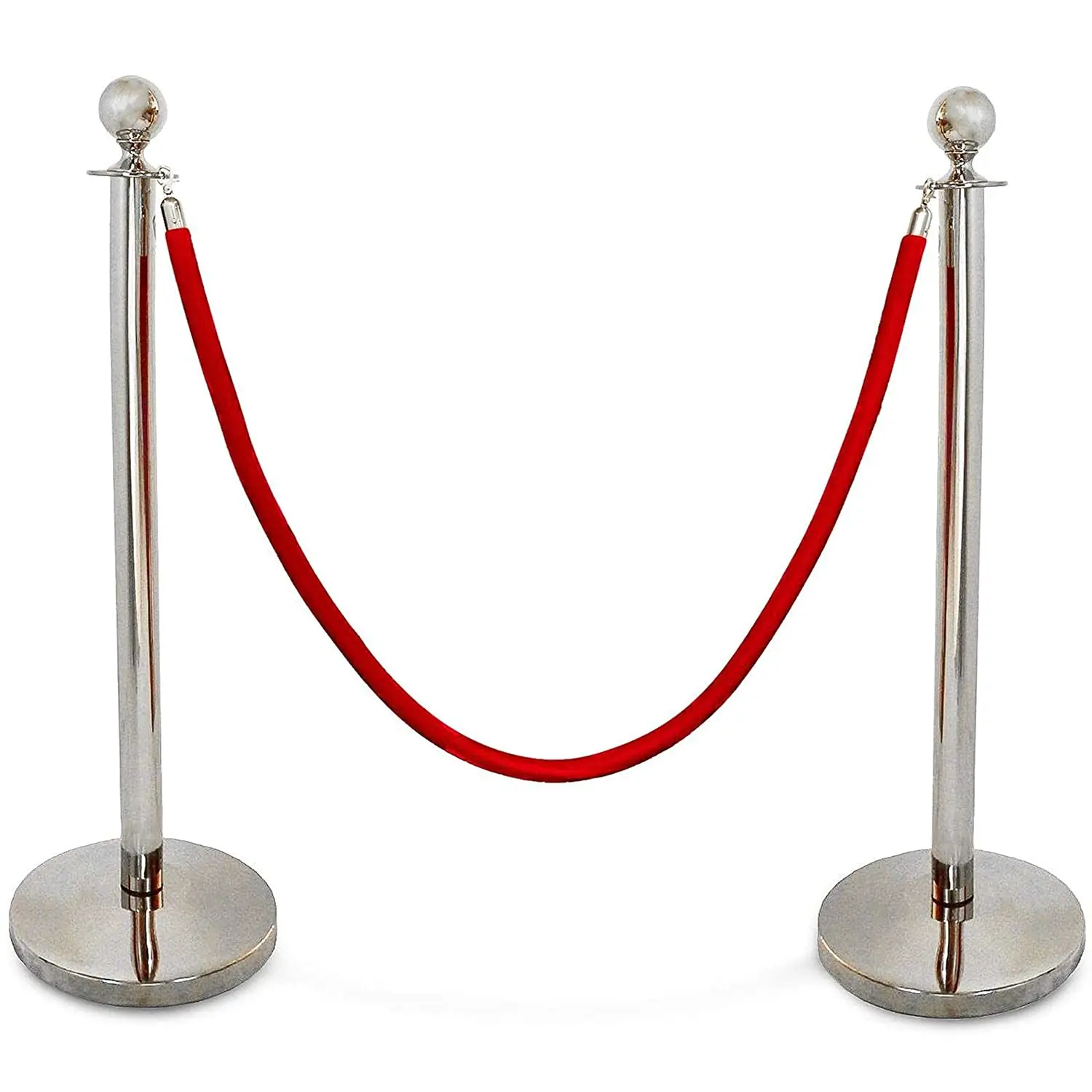 Heavy Duty indoor railing stand stainless steel Hotel rope barrier stanchion Post Stand with twisted rope