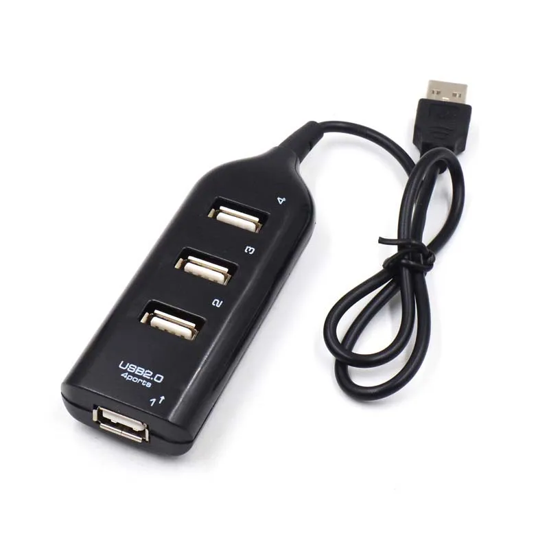 Cantell USB2.0 4-port Extender Plug Spot Usb Splitter Hub2.0 Integrated Line 1 Drag 4 Converter