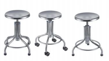 High quality stainless steel nurse stool Round stool with four corners and wheels medical surgical stool experimental chair