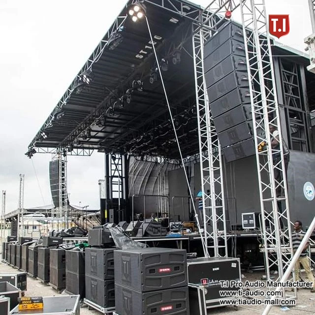 Customization sound equipment/amplifiers/speaker audio system double 12 inch three way passive line array speakers