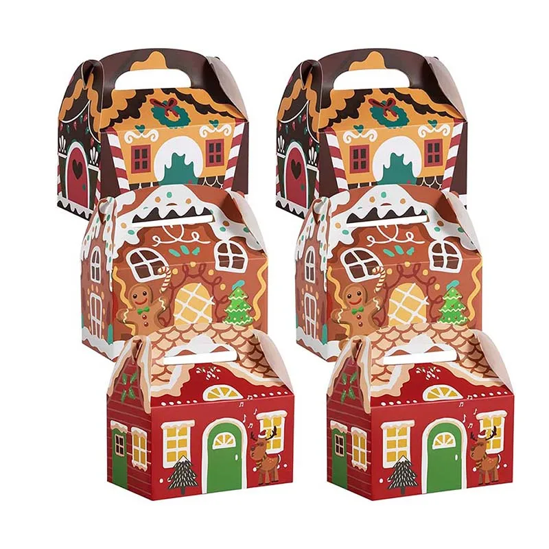 Christmas Cake Box Cardboard Treat Gift Boxes for Holiday Gift Christmas