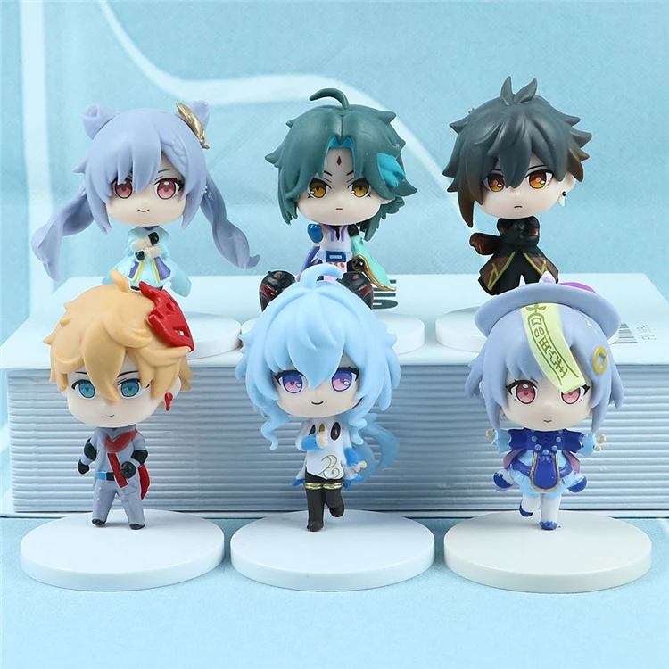 Custom Anime Toys Figures Genshin Impact Rgb Morax Keqing Anime-Figure Small Anime Figures