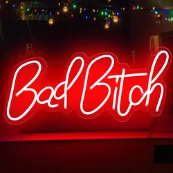 Custom Led Sign Sexy Lady Neon Light Bar Sign Hot Bad Bitch Beauty Pink Night Light Bar Nightclub Advertising Sign Led Neon