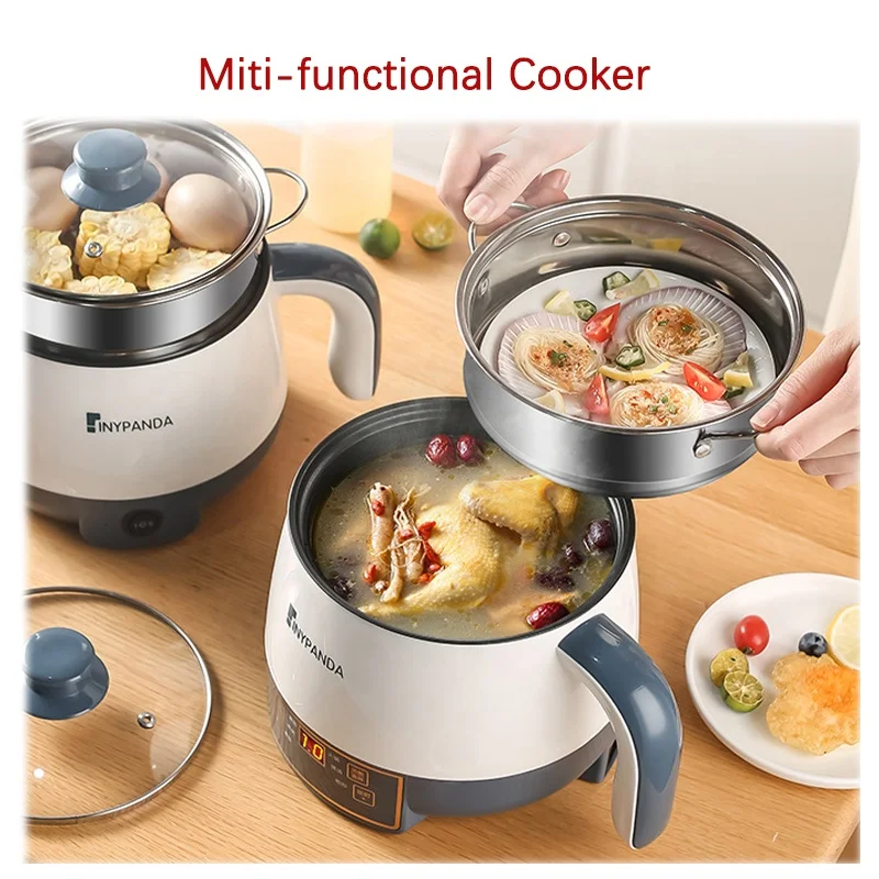 Mini Electric Frying Pan Household Student Dormitory Cooking Noodles Large-Capacity Multi-Functional Hot Pot All-In-One