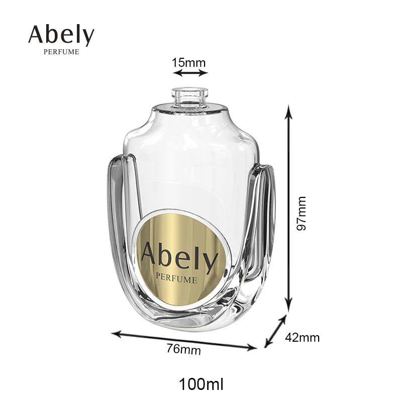 Abely Custom 100ml Price Absolutely Affordable Silver  Transparent Empty Perfume Glass Bottle For Women
