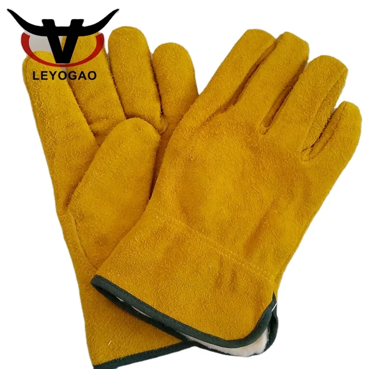 Hot Selling Cow Split Leather Heavy Duty Welding Working Construction Durable Cowhide Safety Work Gloves
