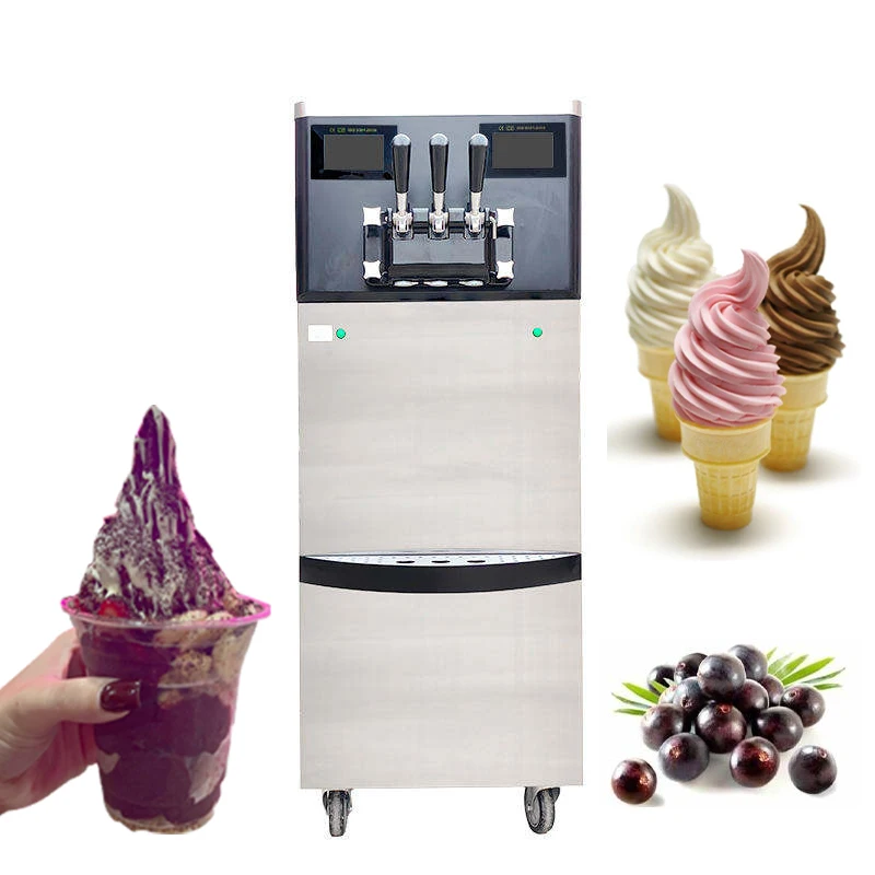New Industrial 60-70L/H Production Soft Ice Cream Machine For Food Shop