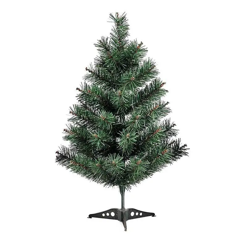 Хит продаж искусственный ПВХ 2 фута белый синий зеленый маленький 60 см Рождественская елка на окно настольные украшения