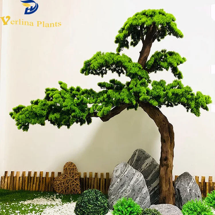 China hot sale plastic topiary artificial decorative pine trees
