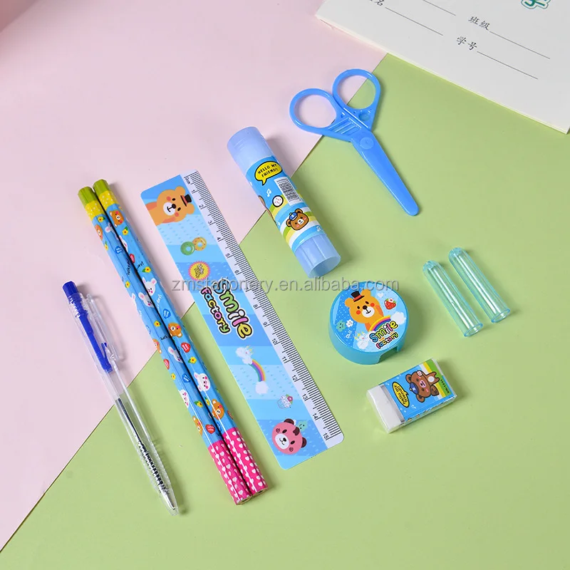 China manufacture children stationary accessories school supplies for students school kids stationery set kit