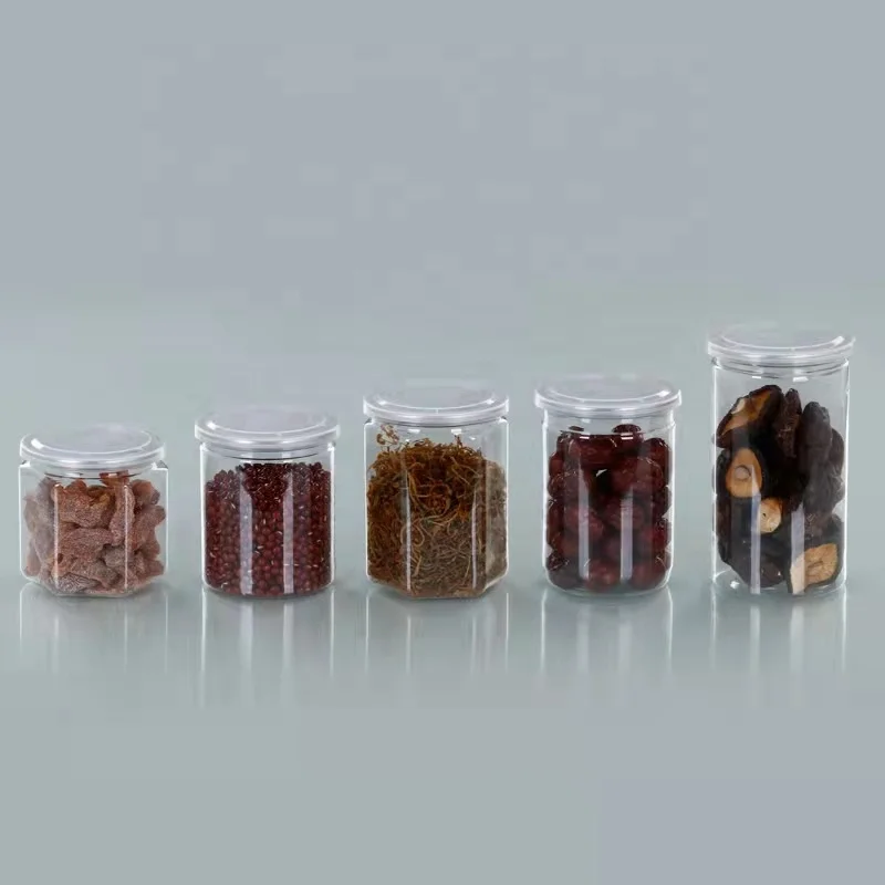 16oz PET food grade plastic jar 500 ml wide mouth round plastic sauce bottles with zip top