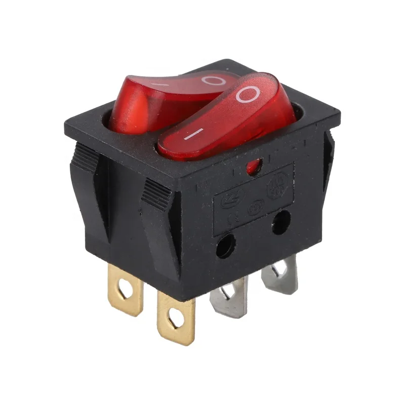 Factory KCD9 15A 250V 20A 125V  6 Pin waterproof Electrical Rocker Switch for Home Appliance Electric Button