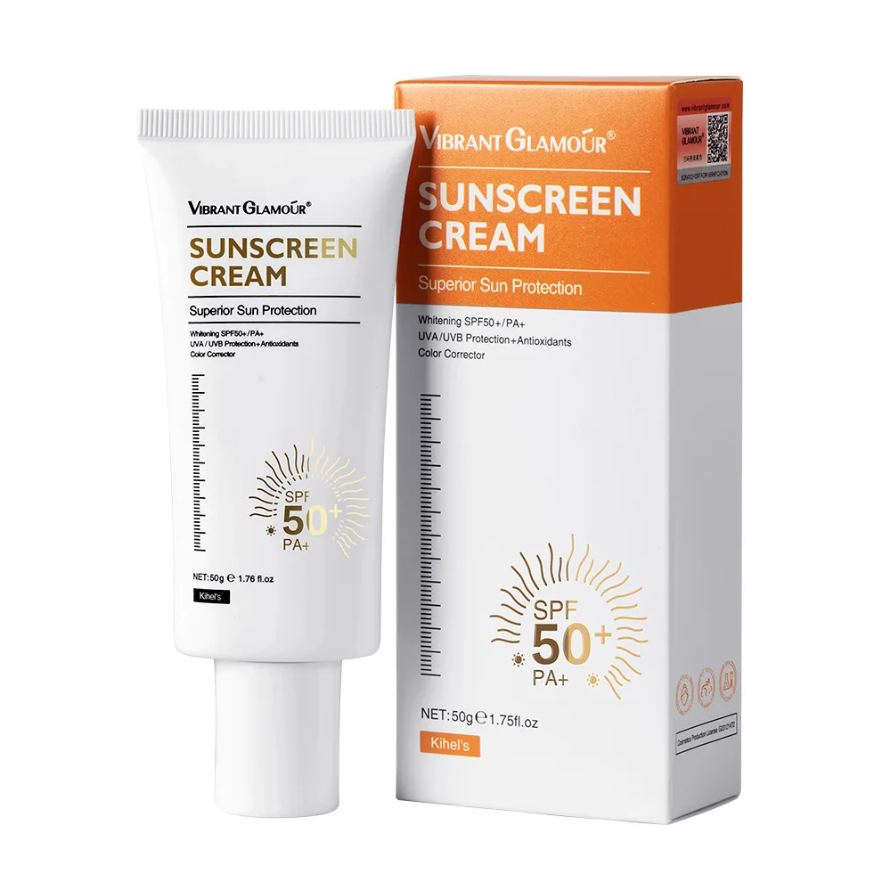 Яркий гламур UVA/UVB защита кожи крем для отбеливания SPF50 солнцезащитный