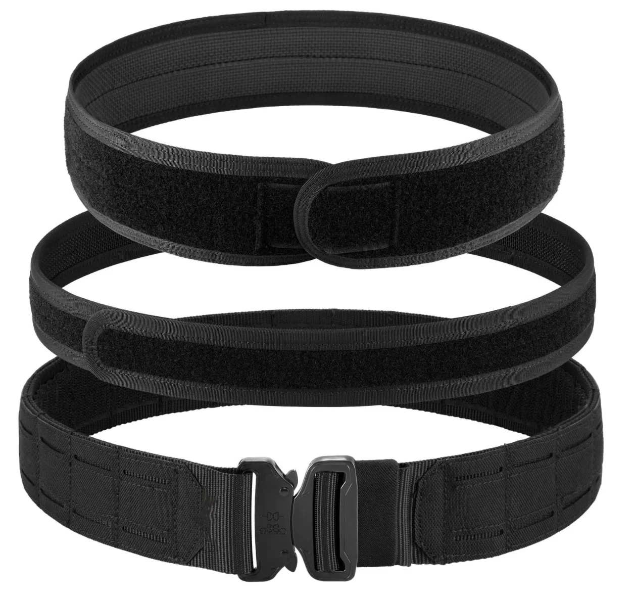 two in one  inner and outer quick release tactical belt with Molle System heavy duty multi functional belt with metal buckle