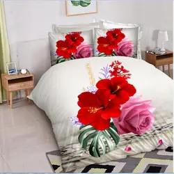 3D flat screen disperse printing polyester bedsheet fabric