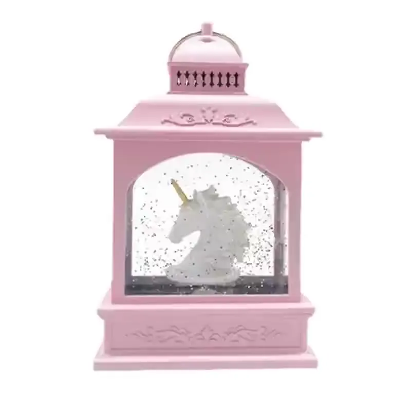 
custom romantic unicorn decoration snowflake crystal ball christmas gift crystal lamp music box 