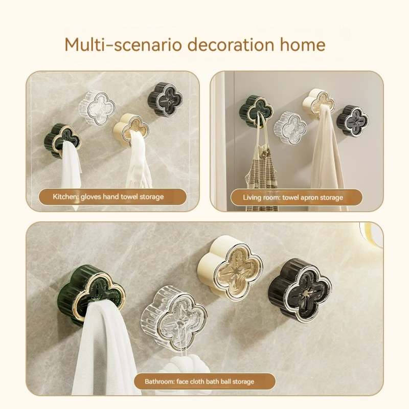 Transparent silver storage box Towel plug Light luxury towel rack toilet no perforated rag hanging rod washcloth storage plug