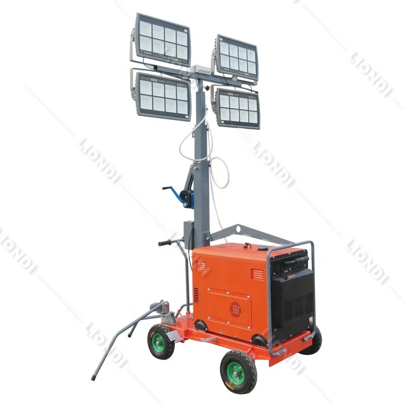 400w/1000W, metal halide lamp/LED lighting hydraulic high mast indoor and outdoor mobile 5 meters light tower