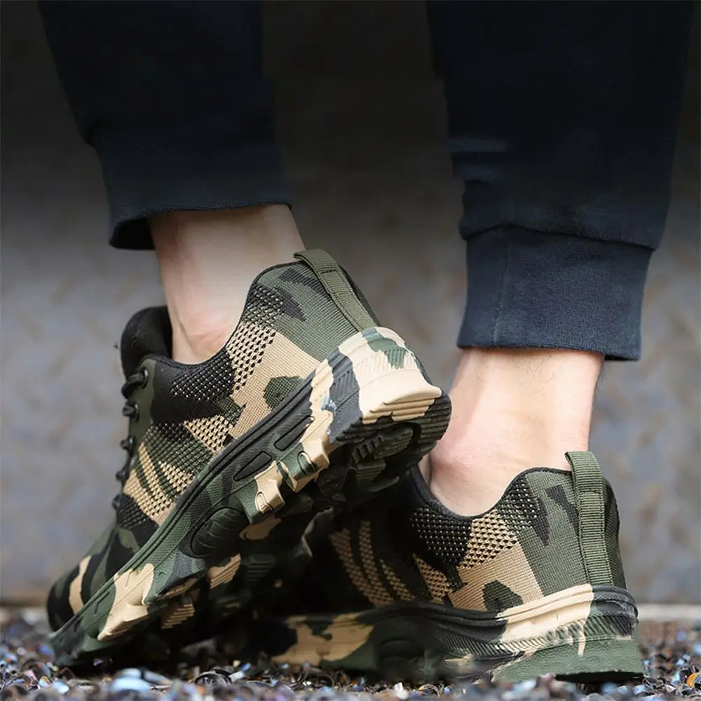 Factory Custom Brand Non-slip Light Weight Steel Toe Labor Protection Workmans Safety Shoes