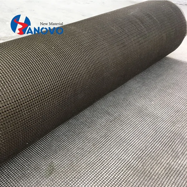 Hot Selling High Tensile Basalt Fiber Mesh Geogrid Coated Bitumen For Road Pavement