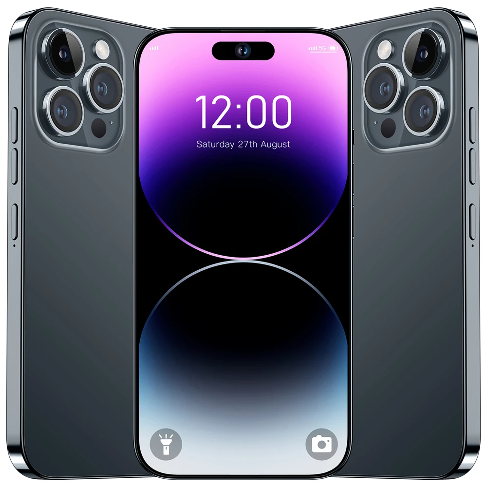 Смартфон с памятью i 14 Pro Max, 7,3 дюйма, 5G, 16 ГБ + 1 ТБ