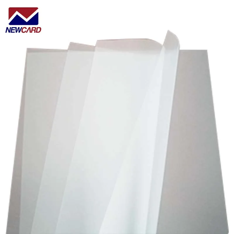 80 micron 60 micron laserable pvc coated overlay sheet for card lamination