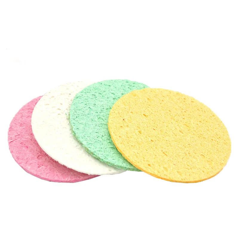 DS1956 Cellulose Sponge for Face Cleansing Exfoliating and makeup removal Natural Cellulose Spa Sponge Compressed Facial Sponges