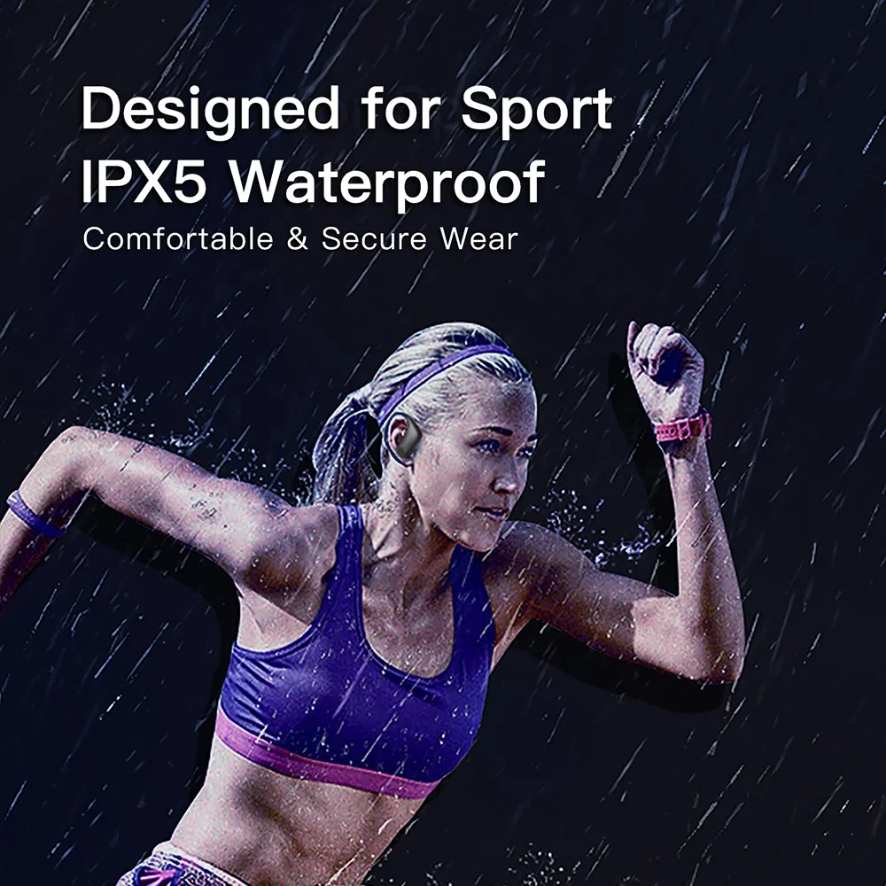 Премиум QCC APT-X CVC 8,0 шумоподавление Handsfree Регулируемый Заушник Sweatproof Sport TWS наушники