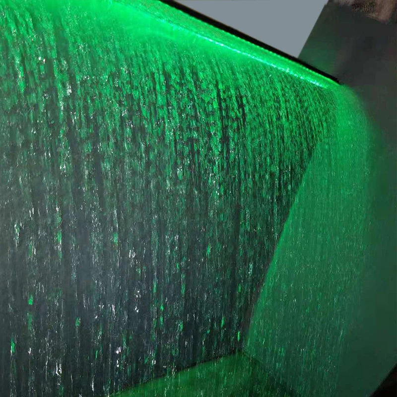 Wall mounted water feature water blade pool fountains and waterfalls