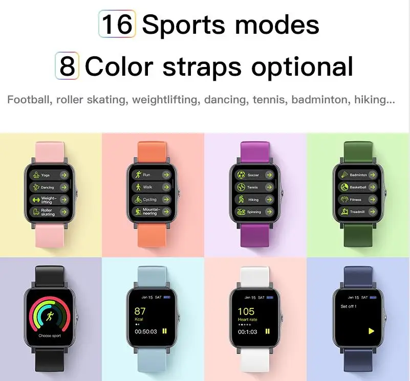 Sport Smart Watch  with Heart Rate Monitor and Sleep Monitor Activity Tracker Pedometer for Men Women