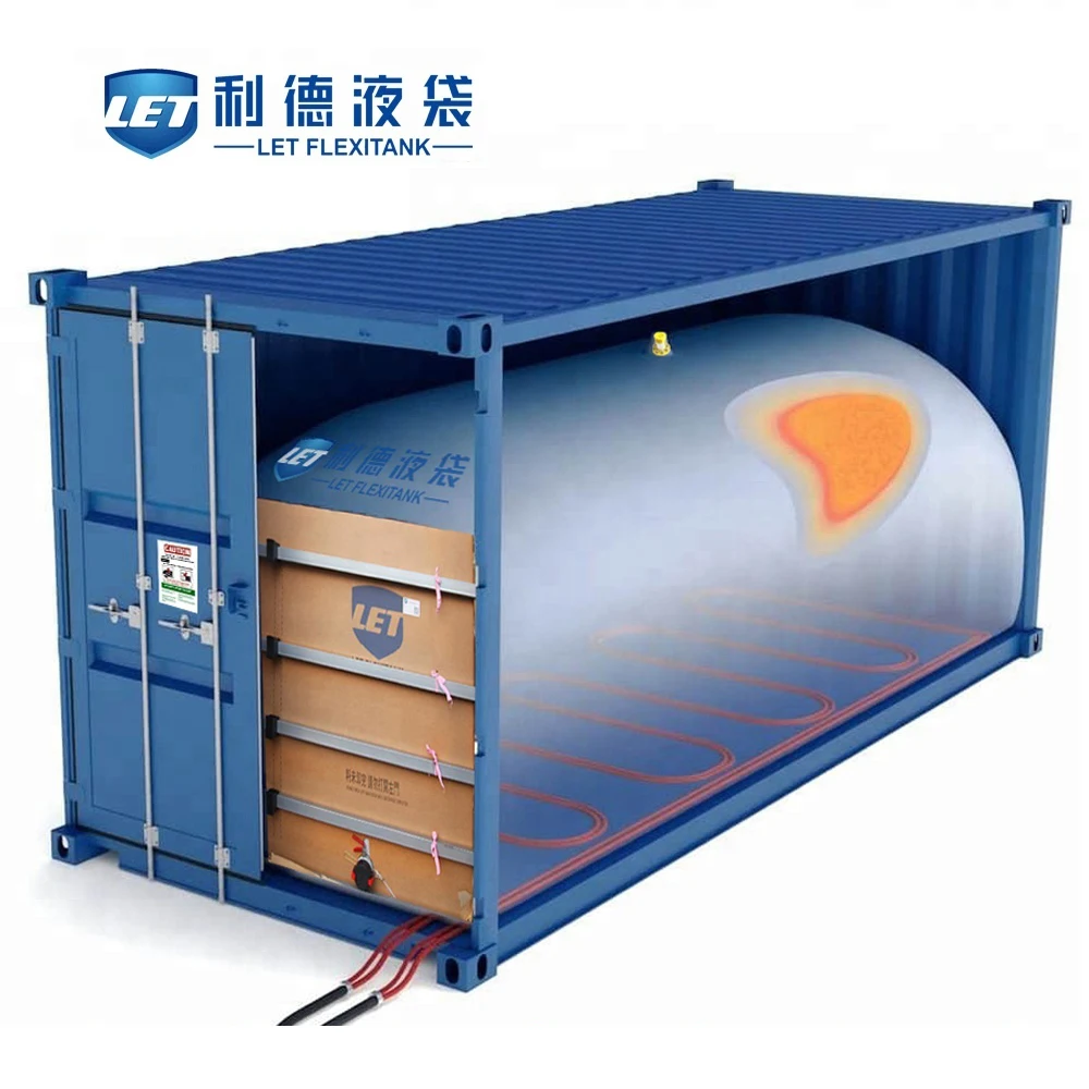 High temperature resistance Asphalt Flexitank in 20ft container liquid transportation