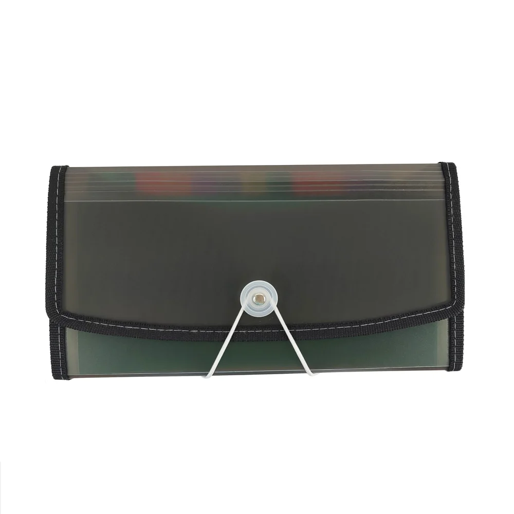 13 Pockets Accordion File Organizer A6 Plastic Coupon Organizer Wallet Mini Expanding File Folder for Cards Coupons Receipt Item