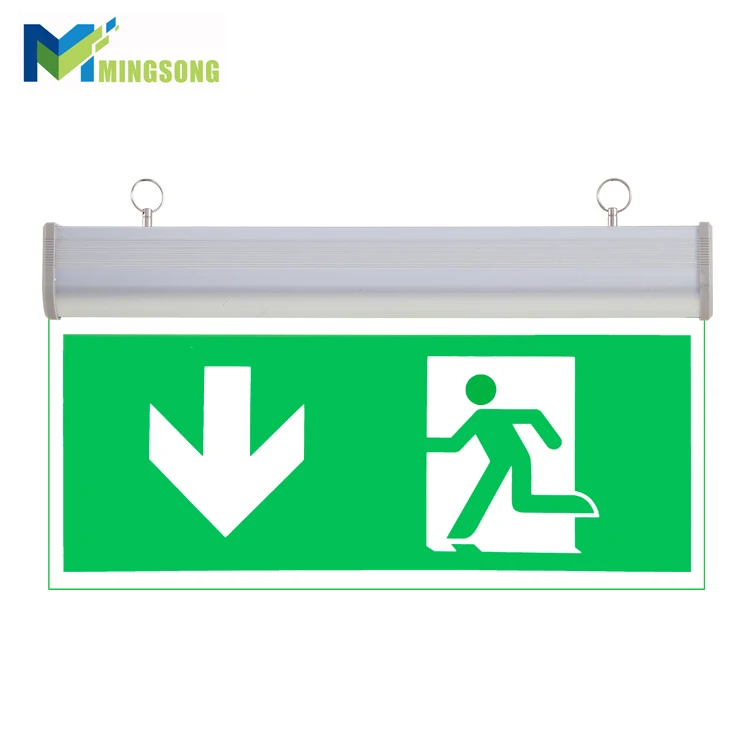 
SAA led exit signage factory price aluminum acrylic single double sided rechargeable LED fire emergency ni-cd batter 