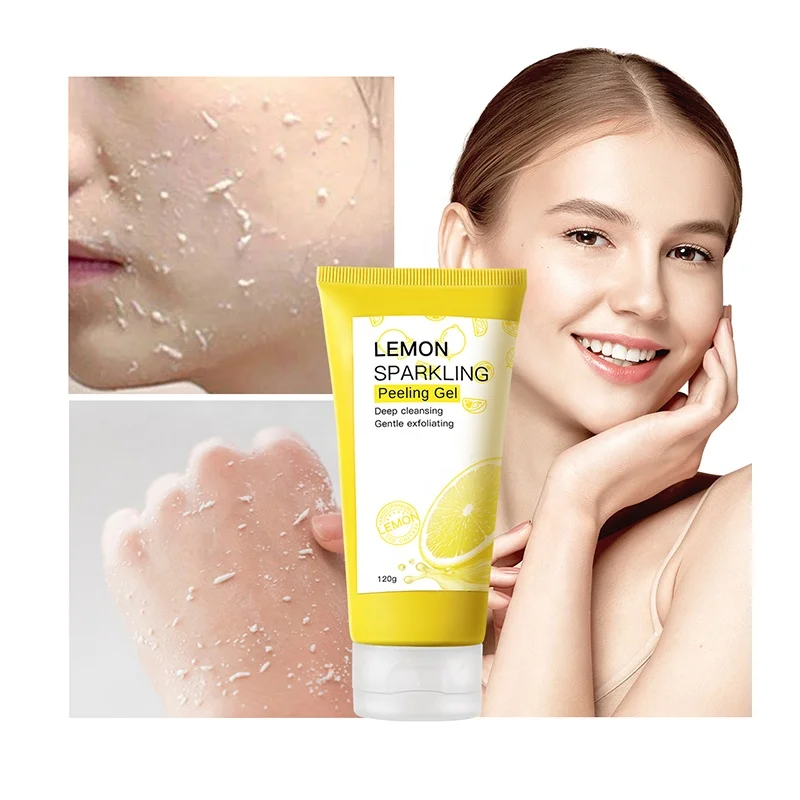 120ml Face Exfoliator Facial Peeling Gel Exfoliating Lemon Peeling Gel