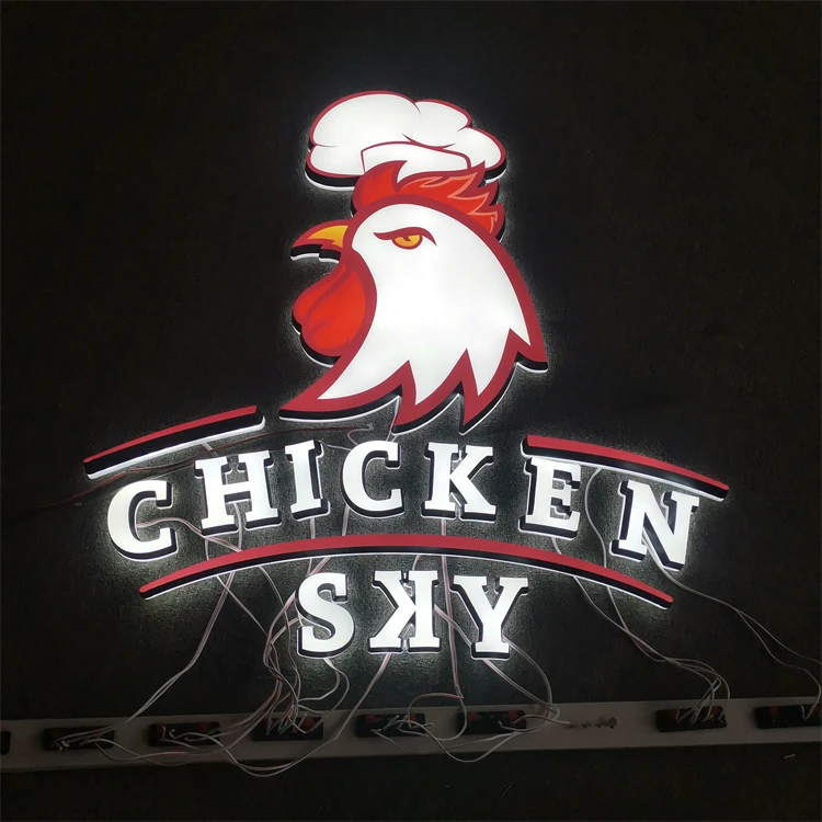 3D Signage Custom Commercial Interior Office Signs 3D Illuminated Letters Facelit Led Logo Business Signboard