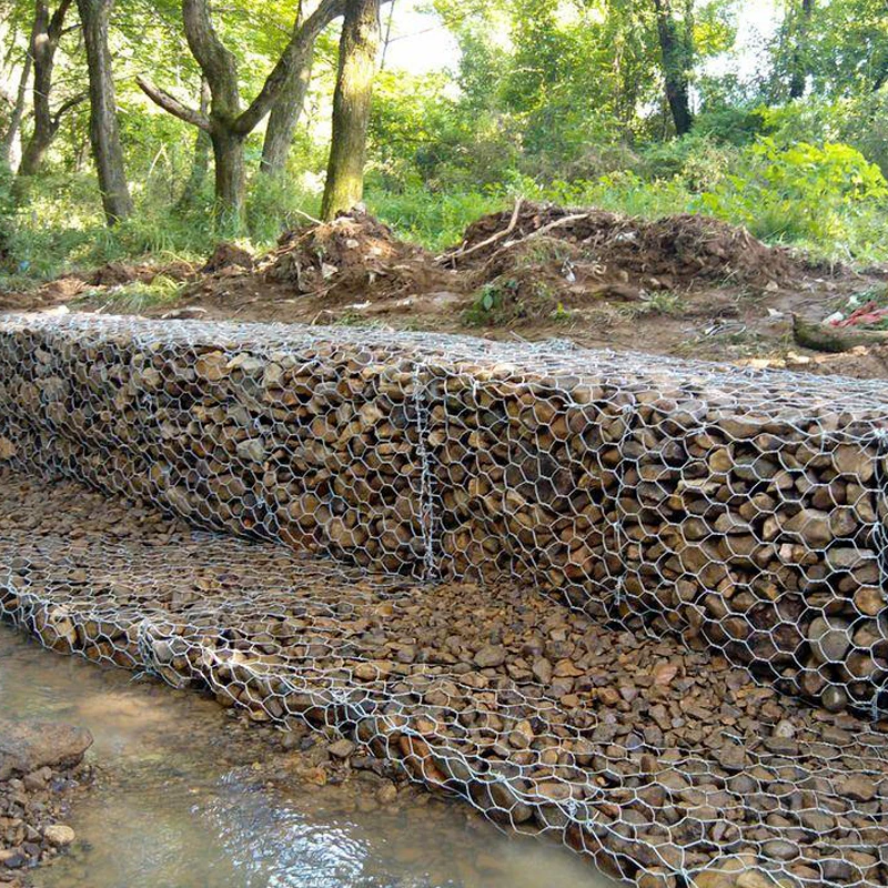 Gabion Baskets Galvanized Wire Zinc Coated Gabion Boxes Galvanized Hexagonal Woven Gabion Box