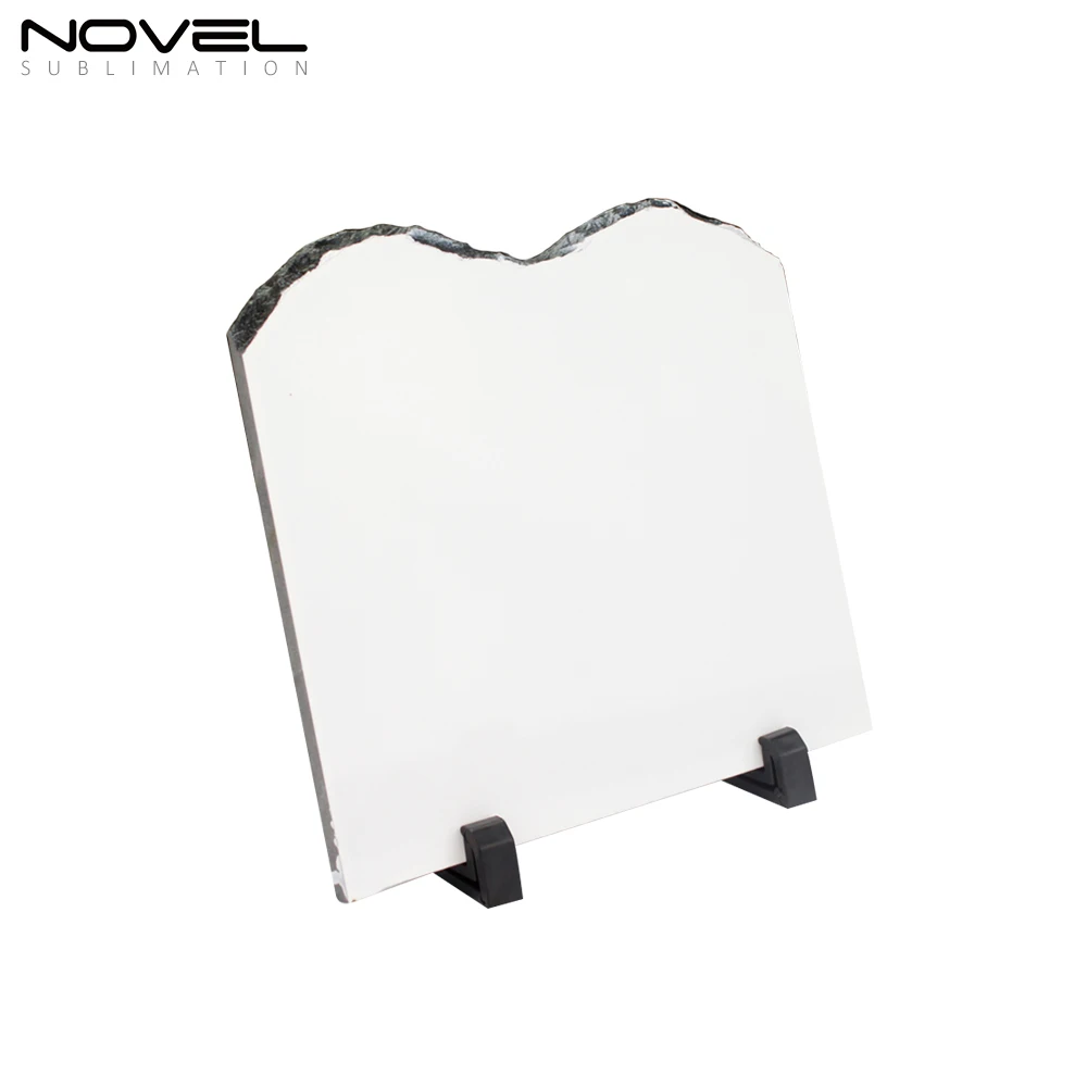 For Desktop DIY Personalized Gift Custom Stone Slate Picture Frame with Display Stand Decoration Sublimation Slate Blanks