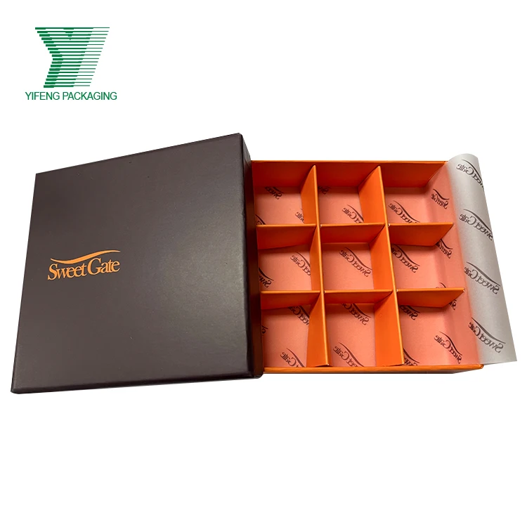 Custom design Christmas gift box chocolate 4 cavity candy wrapping box luxury cardboard packaging chocolate box