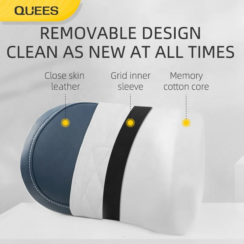 Quees New Folding Patented Wholesale Travel Neck Rest Pillow Memory Foam Travel Pillow