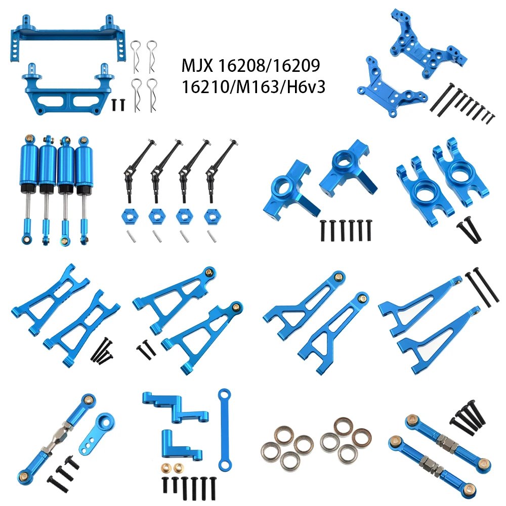 High Performance Metal Multi Type Upgrade All Kinds Kit For MJX 1/16 RC Car 16208 16209 16210 H6V3 M163 Spare Parts