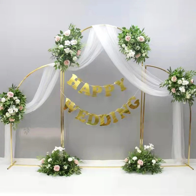 Various models white gold backdrop metal wedding stand supplier,Flower cake table pipe and drape wedding metal stand