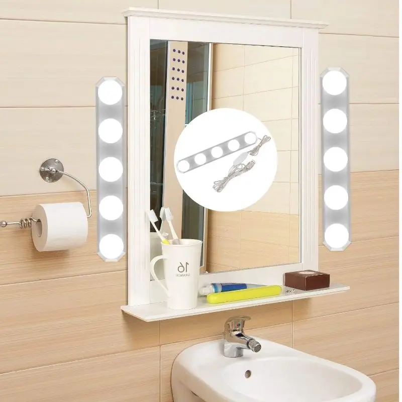 Portable mirror makeup led bulb light USB photography accessories light vanity mirror light Hollywood