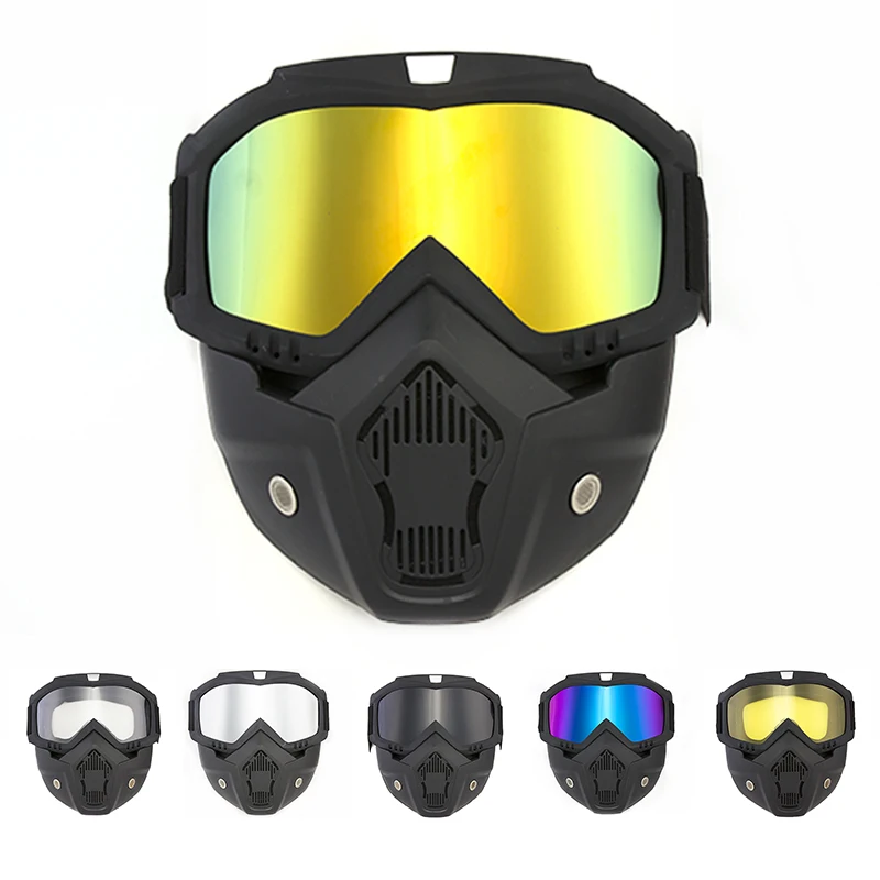 Motorcycle Helmet Mask Tactical Military Paintball  CS  Masks Shooting Goggles Motorcycle Hiking Full Face Mask
