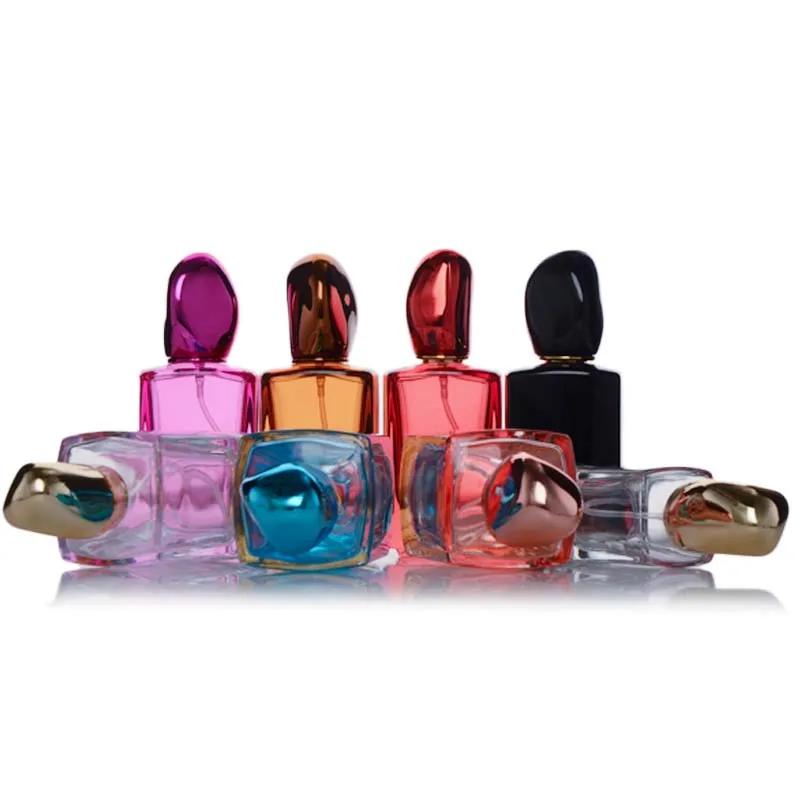 Refillable Perfume Bottle Packaging Custom Luxury Clear 30ml 50ml Perfume Spray Glass Bottle