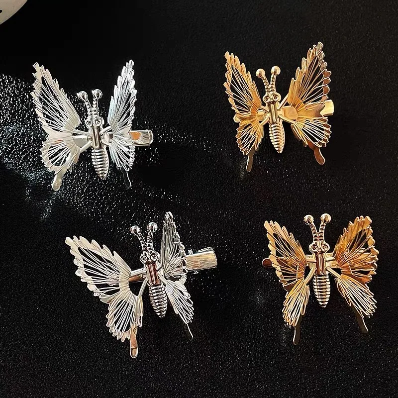 Super fairy side moving butterfly hair clip, antique style hair clip with wings and small clip headband