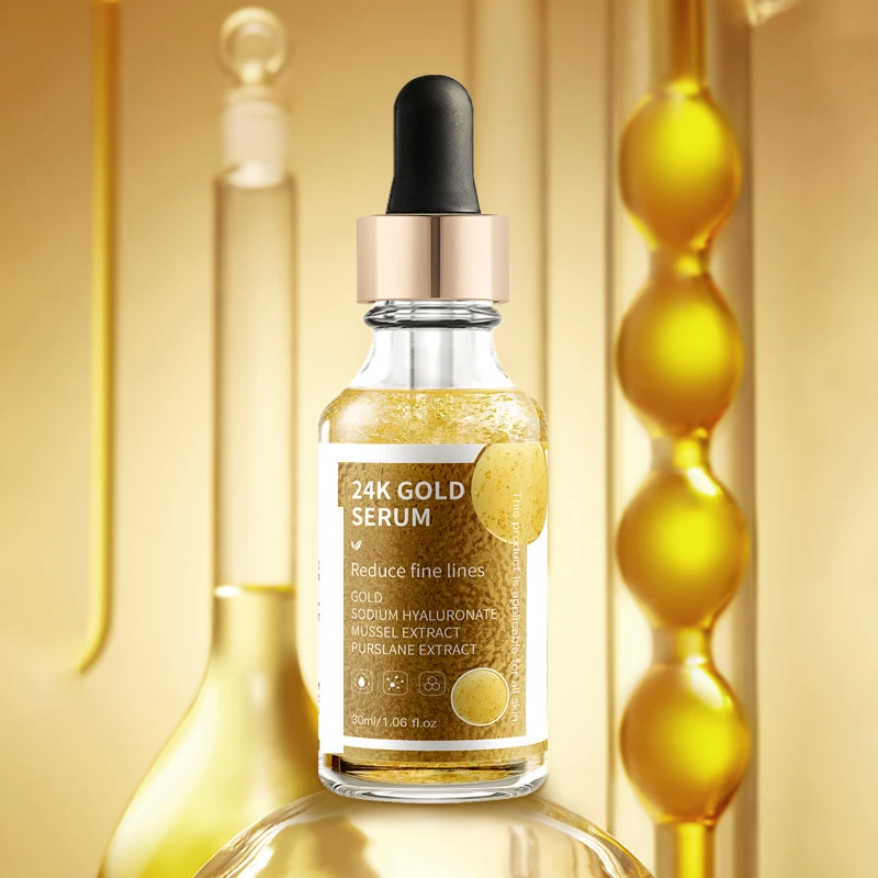 Watercome Peptide Essence 24k Gold Serum Collagen Silk Nicotinamide Wholesale 24k Gold Hyaluronic Acid Face Serum