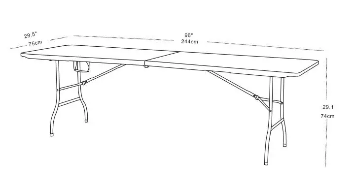 Складной стол для пива и понга, 8 футов, 8 дюймов, 244 см