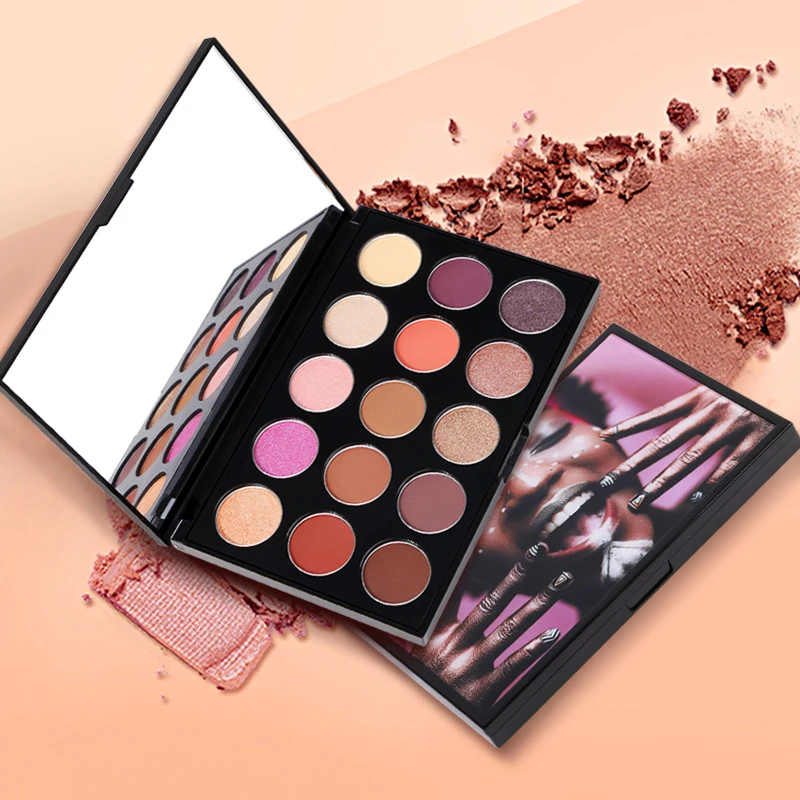 15 colors Private Label Eyeshadow Palette  Makeup Cruelty Eyeshadow Palette Makeup Waterproof Long Lasting Palette Eye Shadow