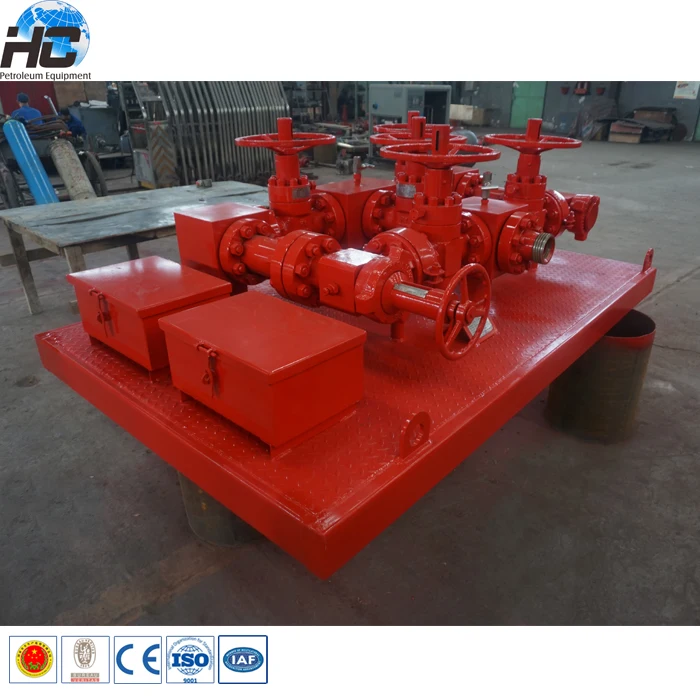 Oilfield manifold blowout preventers choke manifold with adjustable choke valve